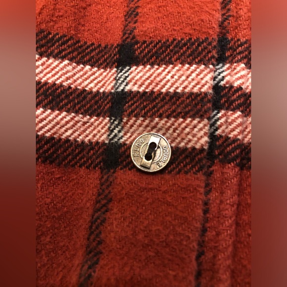 Men’s XL Flannel Button Up Red, Black, and White Double Duty Designed by VDM - Picture 3 of 6